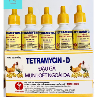 Tetramycin Đậu gà, Mụn loét ngoài da Minh Huy lọ 10ml
