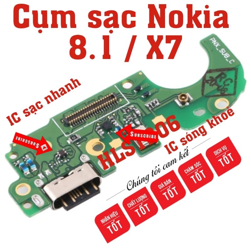 Cụm chân sạc Nokia X7 / 8.1 Chính hãng Original sạc nhanh
