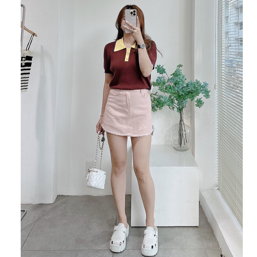 Áo polo len dệt phối màu , The Peace