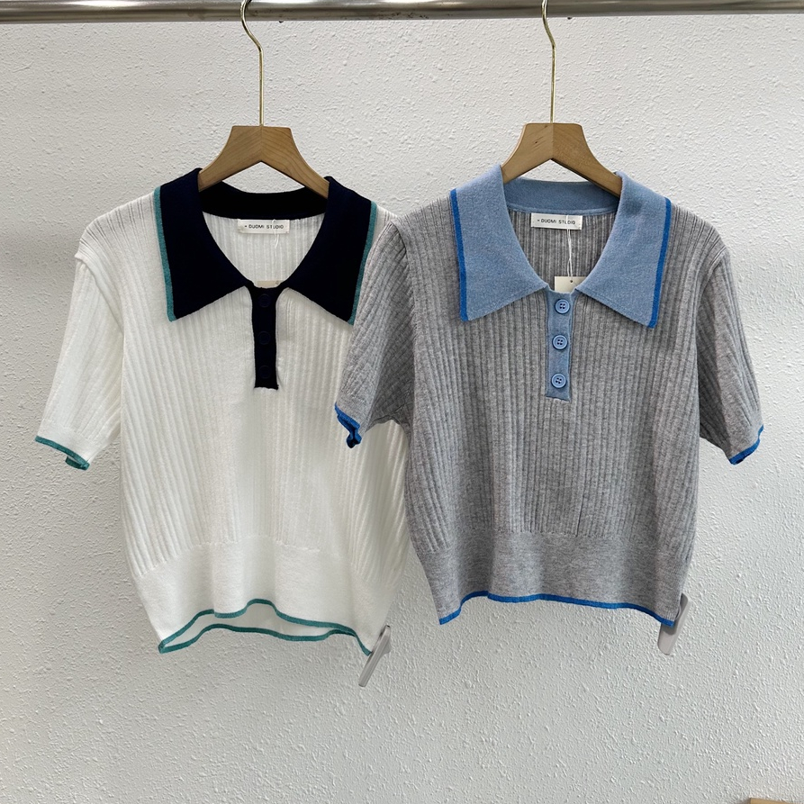 Áo polo len dệt phối màu , The Peace