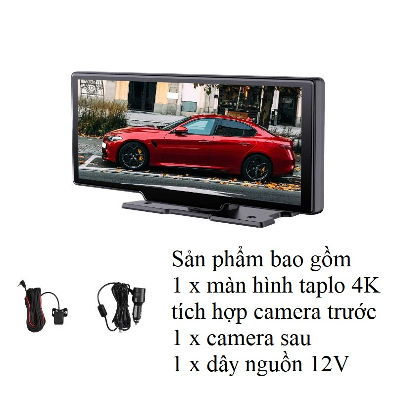 Màn Hình Ô Tô Android 4K hỗ trợ Carplay Tiếng Việt chỉ đường tích hợp Camera hành trình trước sau 1080p  ☘️ FREESHIP ☘️