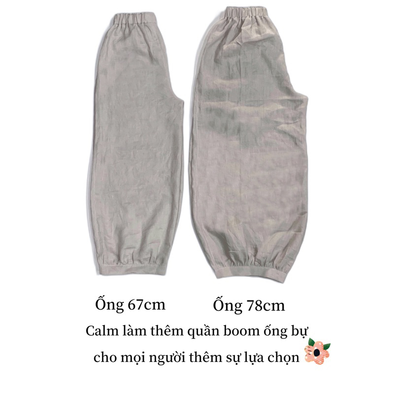 Quần dài linen ống boom phong cách Mori Vintage by Calm
