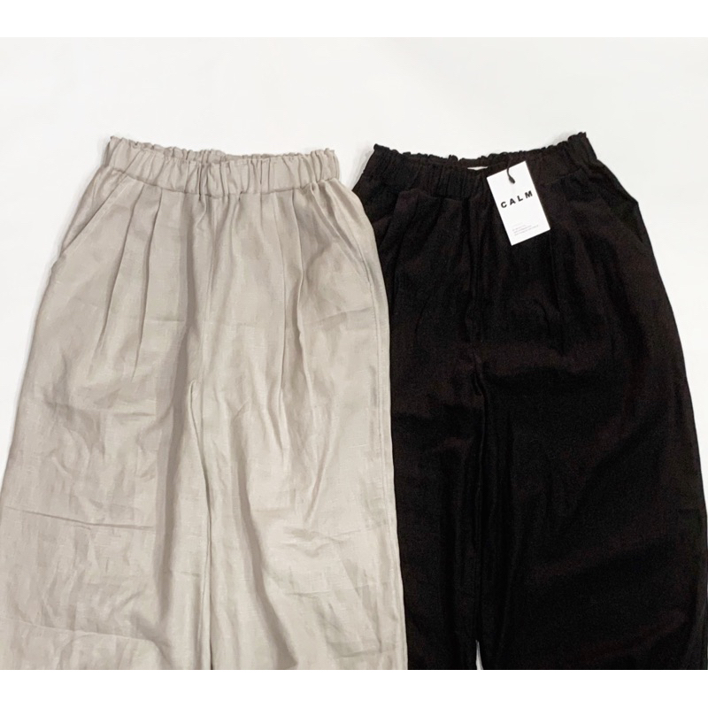 Quần dài linen ống boom phong cách Mori Vintage by Calm