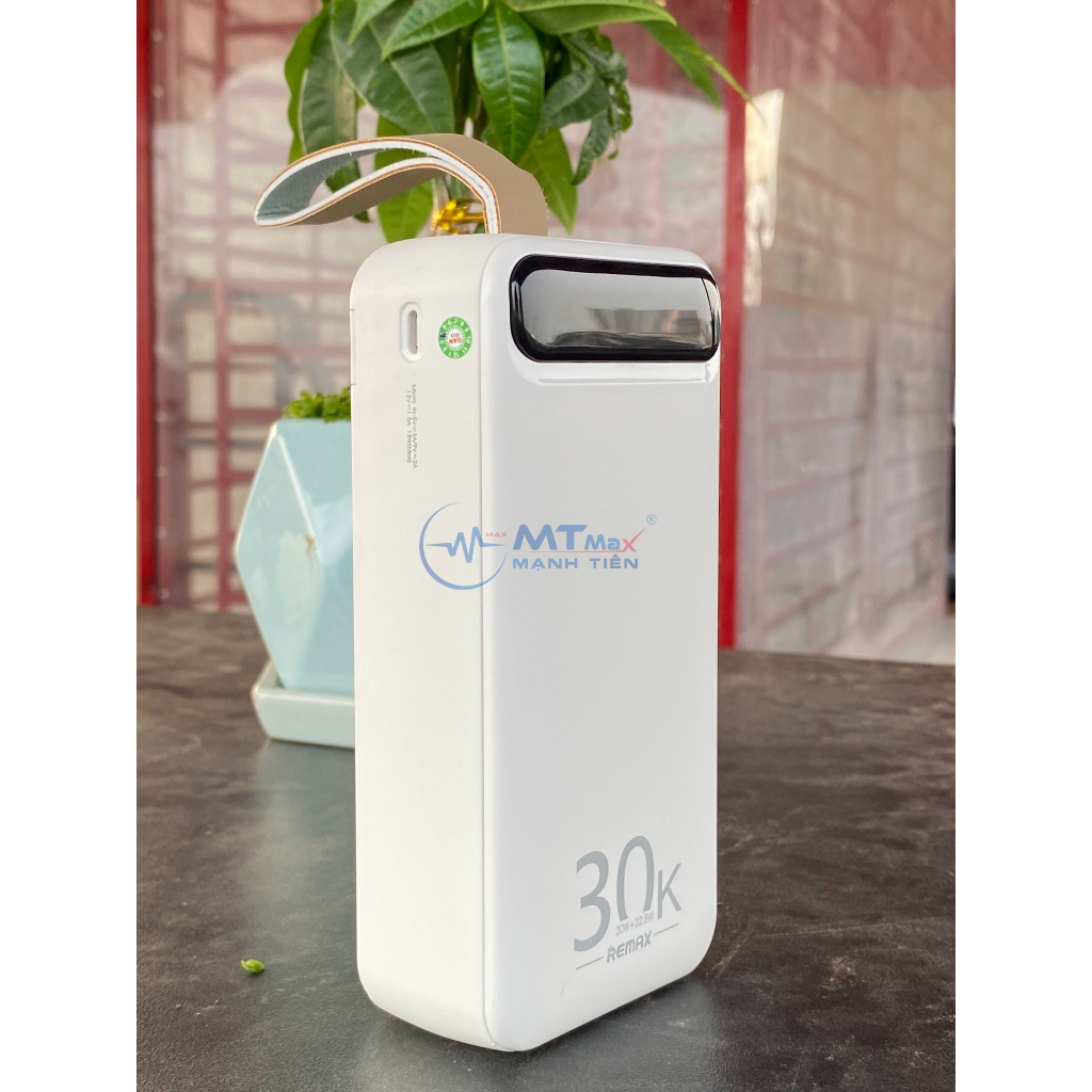 Pin dự phòng 30000mAh 20W, Đèn led siêu sáng. Thiết kế vừa tay, đơn giản nhưng không kém phần chắc chắn, đảm bảo sự tiện