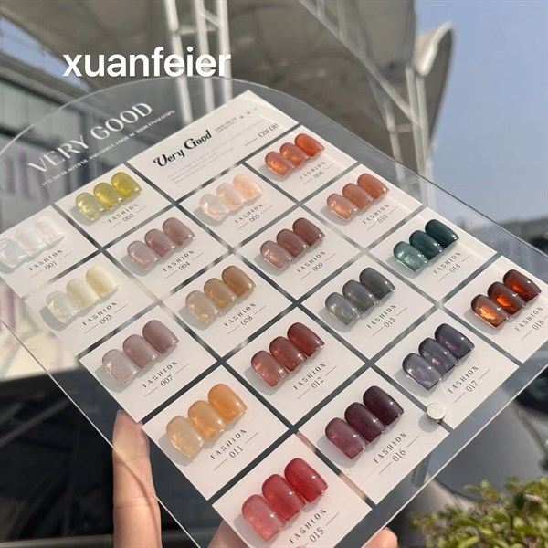 Set sơn thạch Very Good Nail 18 màu  - Bộ sơn gel thạch trong suốt màu xinh phong cách Hàn Quốc tặng kèm bảng màu