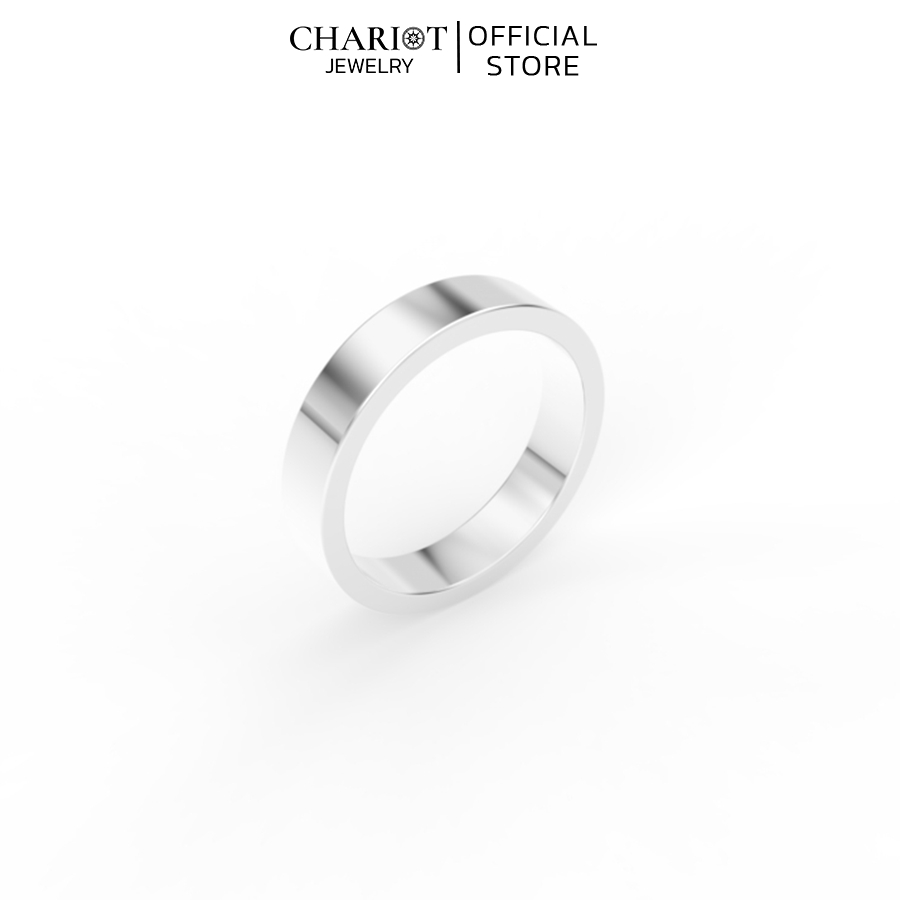 Nhẫn Bạc NCJ31 Tròn Trơn Unisex Chariot Jewelry