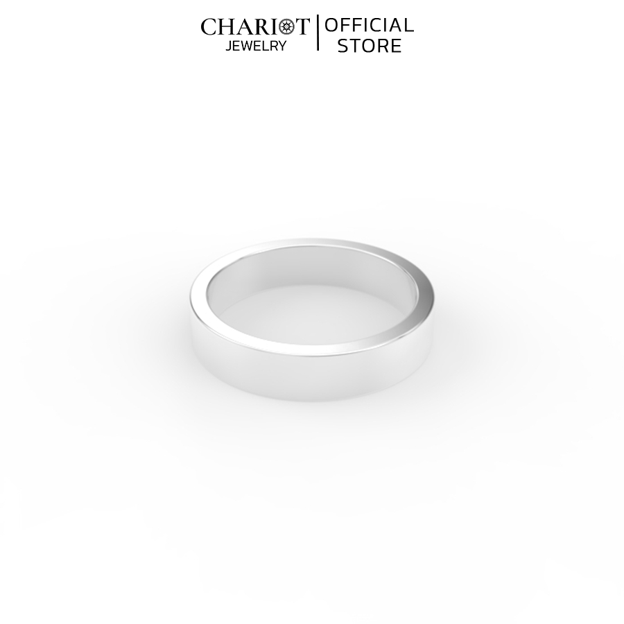Nhẫn Bạc NCJ31 Tròn Trơn Unisex Chariot Jewelry
