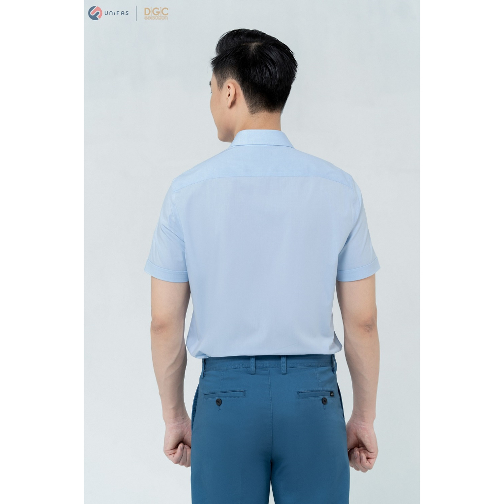 Áo sơ mi dáng suông thoáng mát, thấm hút tốt thích hợp cho mùa hè 100% cotton DGC - SASNBC20M - Sơ mi ngắn tay