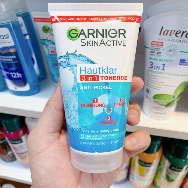 Sữa rửa mặt Garnier SkinActive Hautklar 3in1 - 150ml - Hàng nội địa Đức