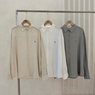 Sơ mi linen thêu hình 2875