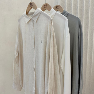 Sơ mi Linen thêu hình 2875
