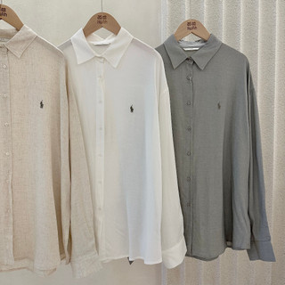 Sơ mi Linen thêu hình 2875