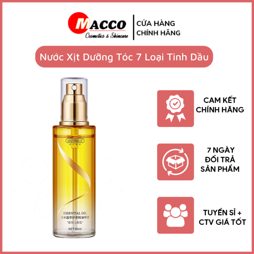 Nước Xịt Dưỡng Tóc 7 Loại Tinh Dầu Hạt, Dưỡng Tóc Mềm Mượt Vào Nếp Tức Thì, Gỡ Bỏ Xơ Rối, Phục Hồi Hư Tổn