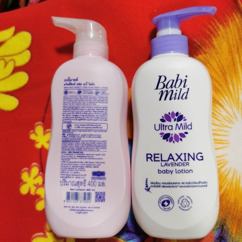 Dưỡng thể em bé Babi Mild Thái Lan 400ml