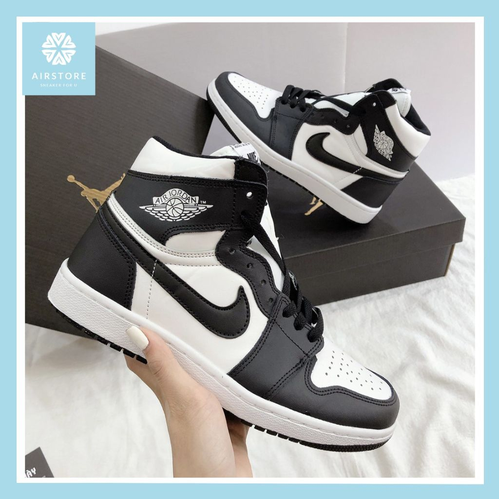Giày Jordan Cổ Cao, Giày Nike_Jordan JD Panda Đen Trắng Hàng Cao Cấp Full Box Bill - AIRSTORE