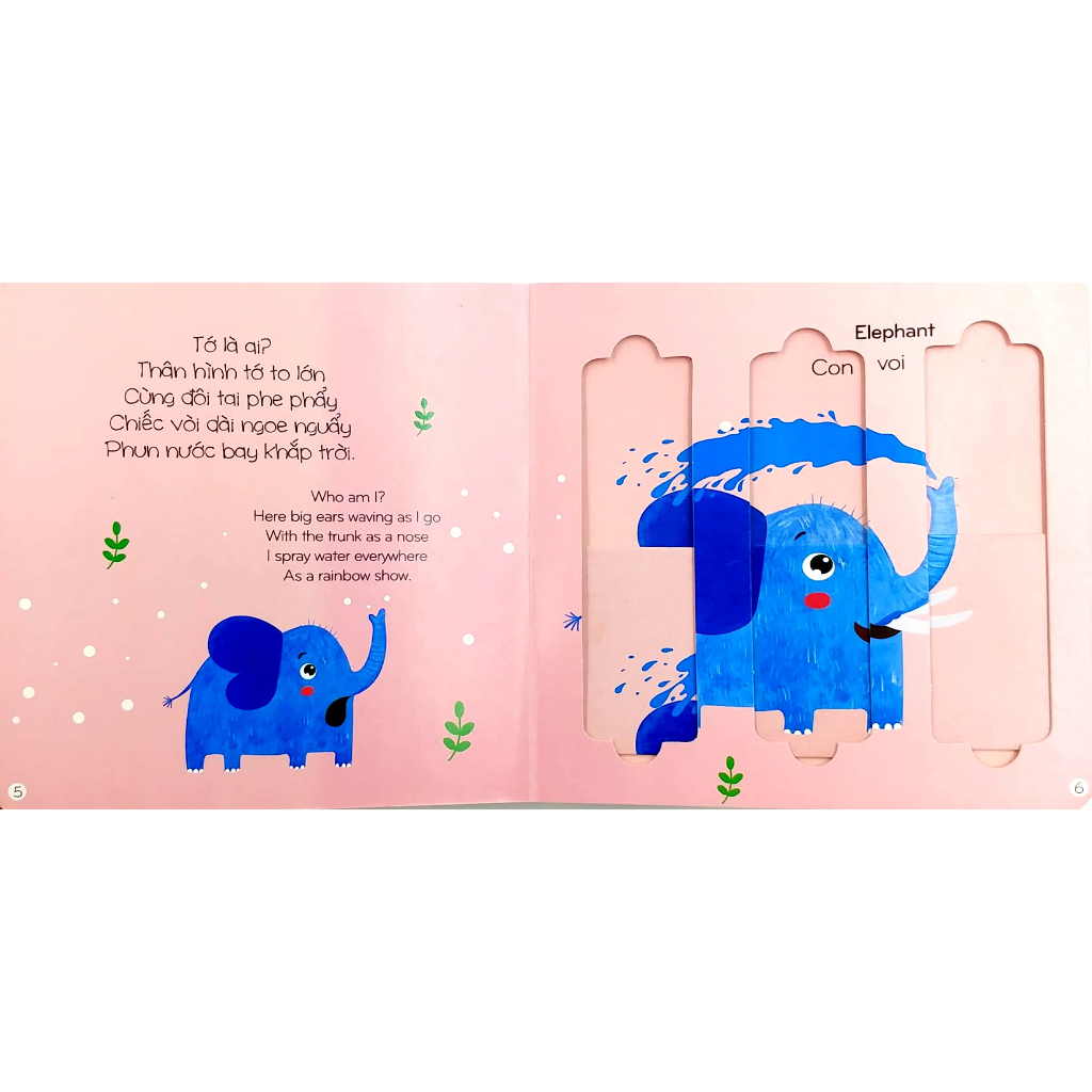 sách tương tác - chuyển động ghép hình - phương tiện giao thông / thế giới động vật