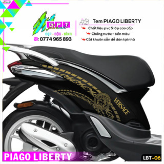 Tem dán xe liberty mẫu versace i06i tem xe liberty chất liệu pvc ép màng bảo vệ chống nước bền màu