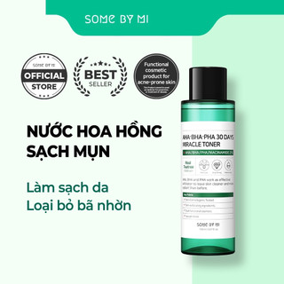Nước hoa hồng Some By Mi làm sạch da dầu mụn trong 30 ngày AHA-BHA-PHA 30 Days Miracle Toner 150ml (fed)