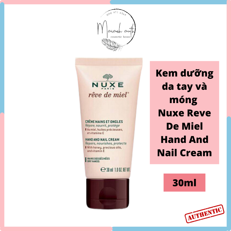 Kem dưỡng da tay và móng Nuxe Reve De Miel Hand and Nail Cream 30ml (date 01/24)