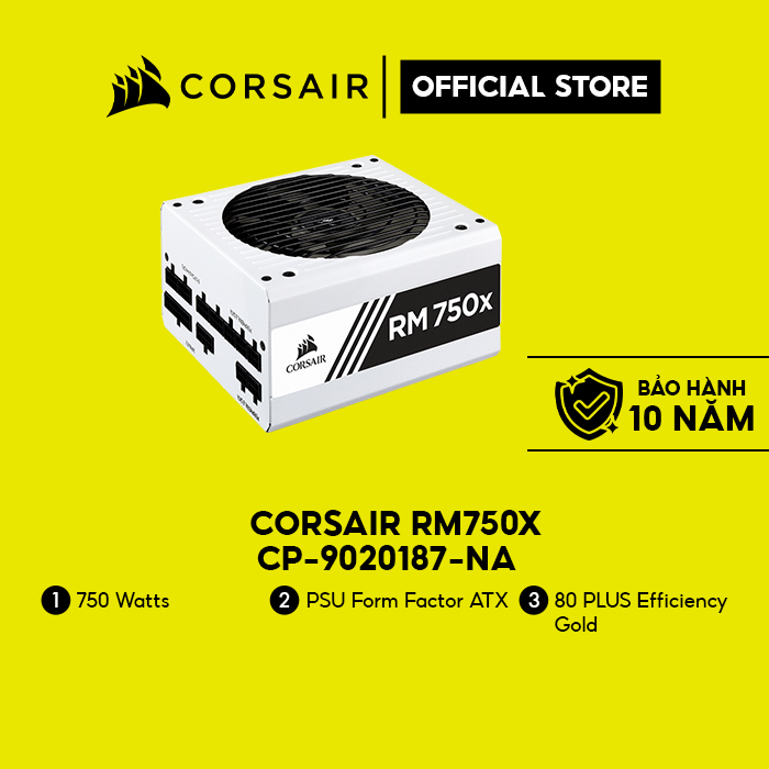 Nguồn máy tính Corsair RM750x màu trắng /CP-9020187-NA