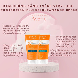 (Mẫu mới) Kem chống nắng Avene mẫu 50ml
