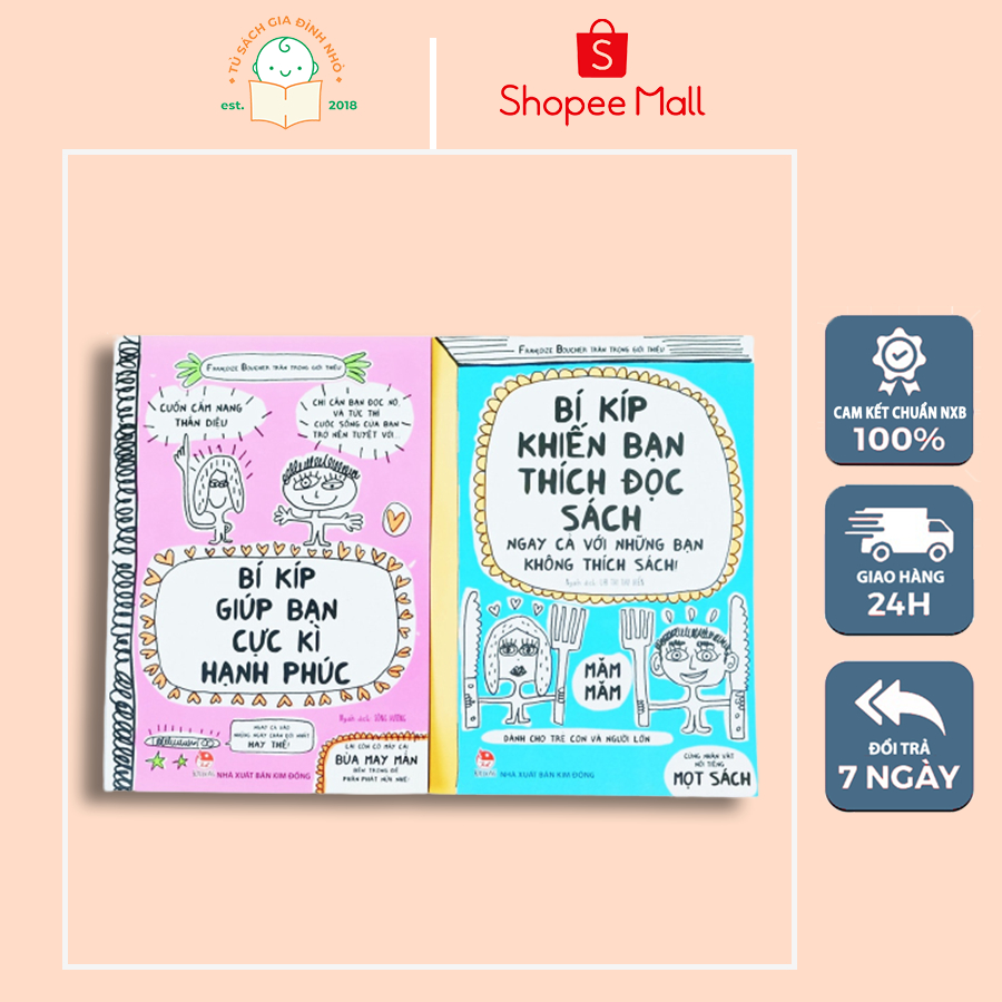 Sách - Bí kíp giúp bạn hạnh phúc & thích đọc sách - Bộ 2 cuốn