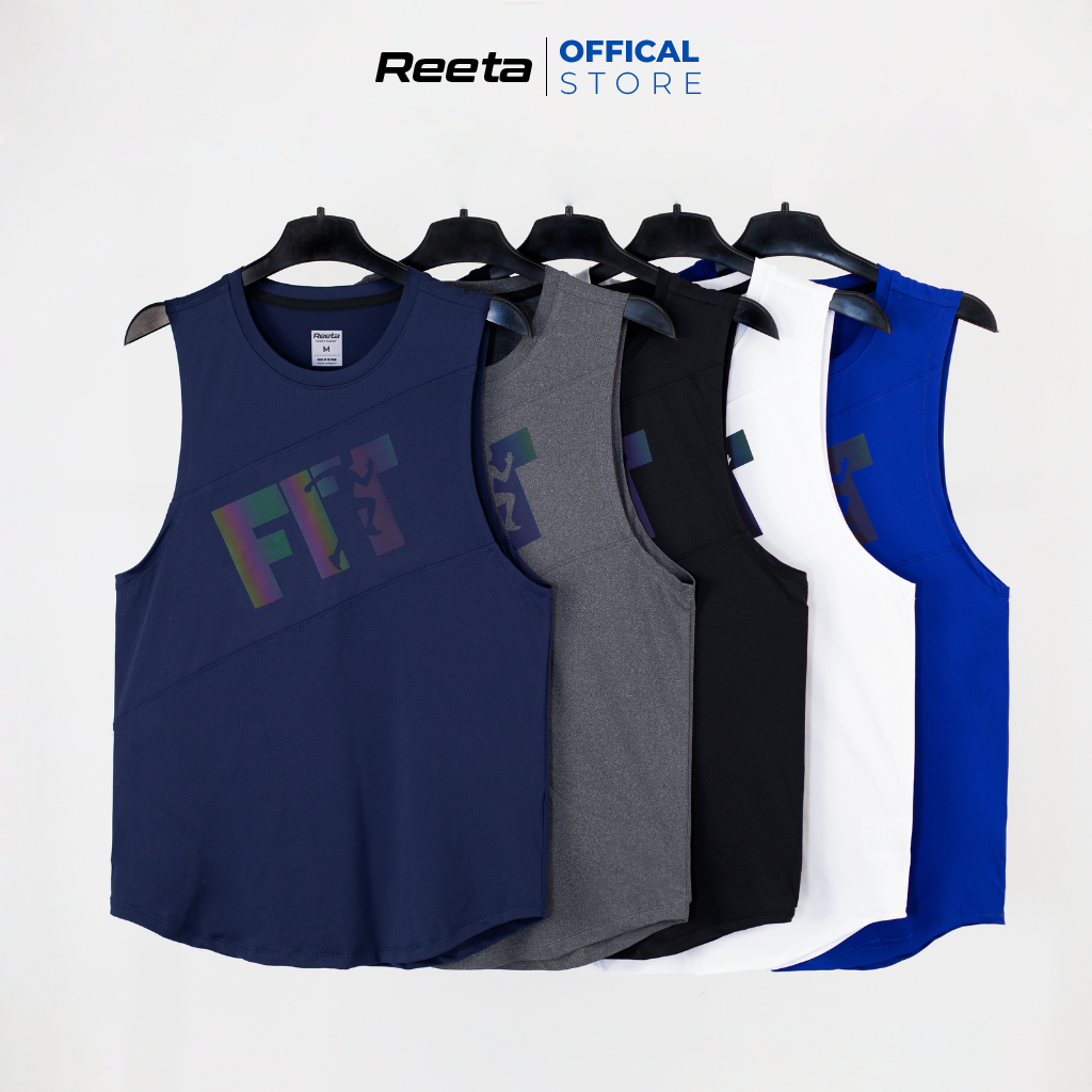 Áo Tank Top, ba lỗ sát nách thể thao nam Reeta siêu nhẹ, thoáng khí co giãn thấm hút nhiều màu tập gym chạy bộ Reeta