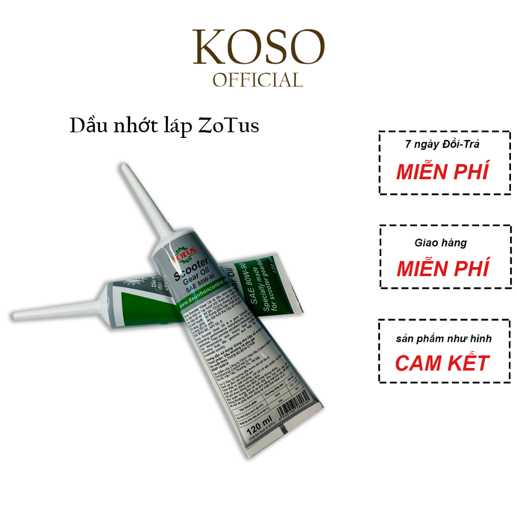 Dầu nhớt láp ZoTus KOSO dung cho hộp số các dòng xe ga SH,LEAD,VISION,AB,... và các xe ga khác