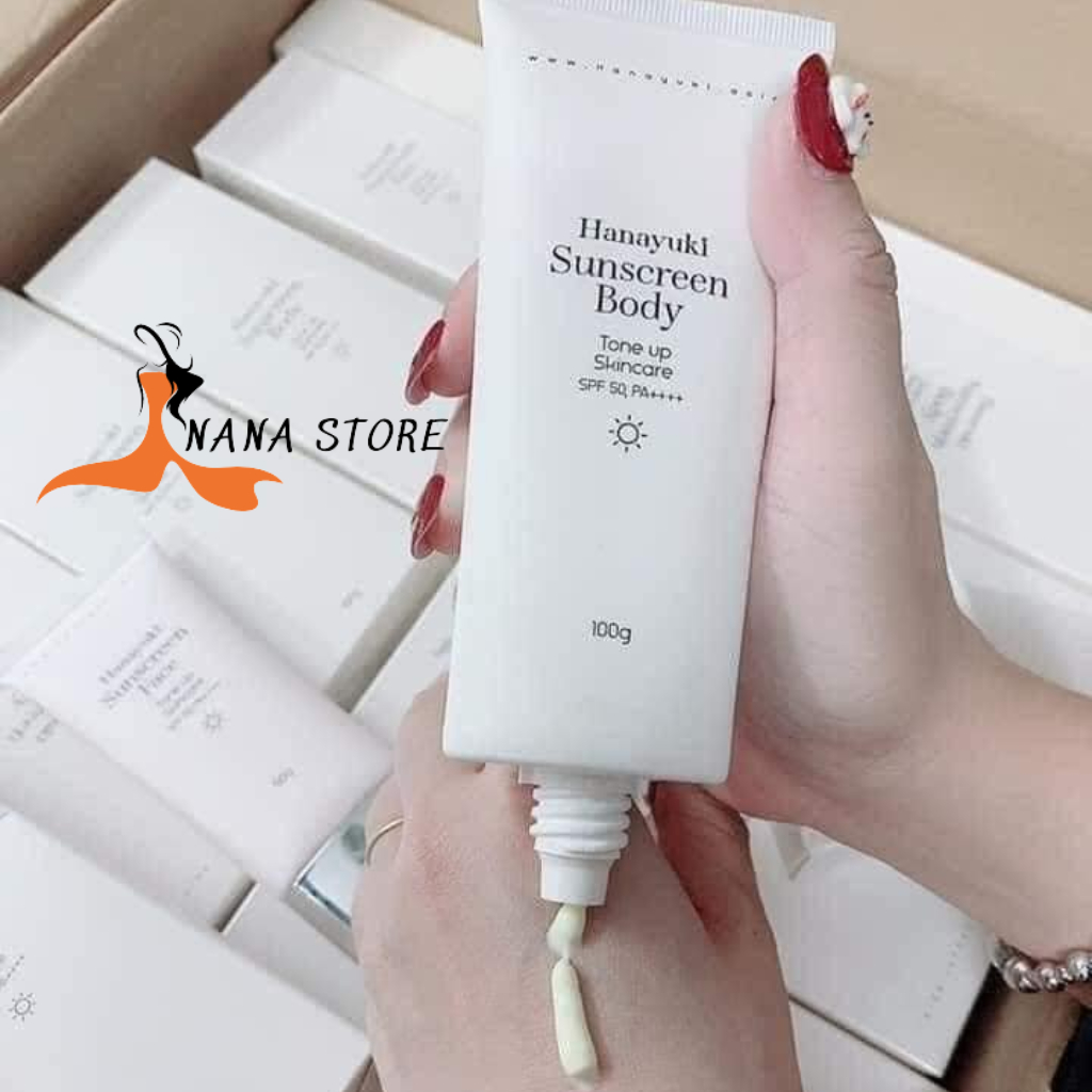 Kem Chống Nắng Nâng Tone Da Mặt, Body Hanayuki