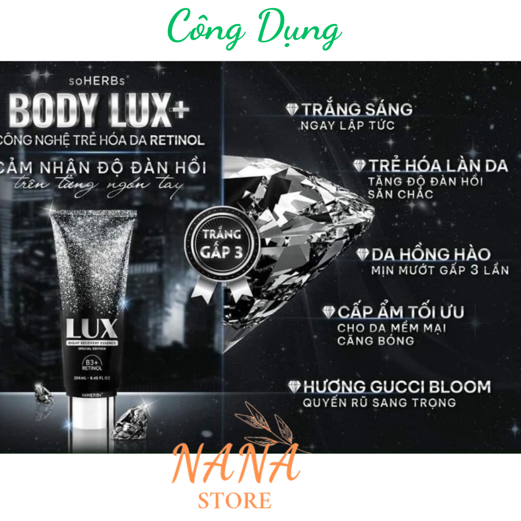 Kem Dưỡng Trắng Da Body Lux Retinol $ B3