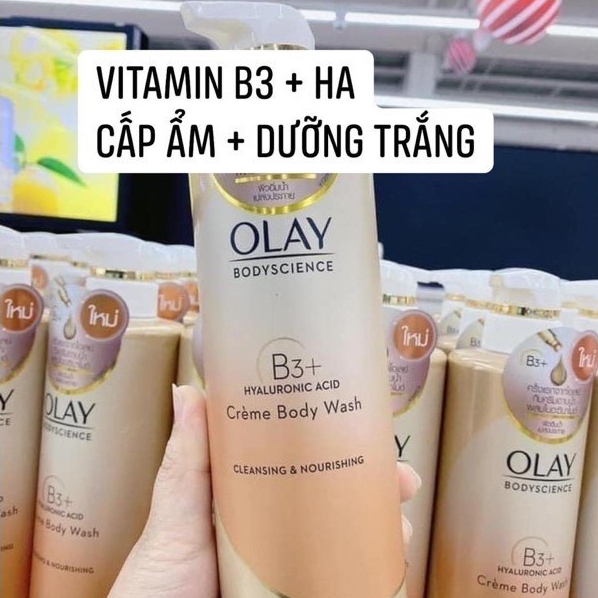 Sữa tắm olay , sữa tắm trắng da Olay b3 vitamin c hàng thái lan chính hãng