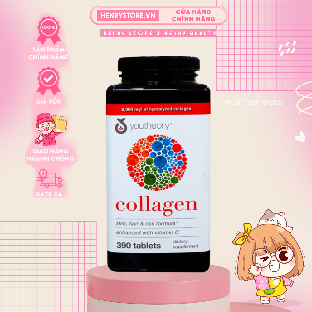 Viên uống Collagen Youtheory Mỹ 390 viên