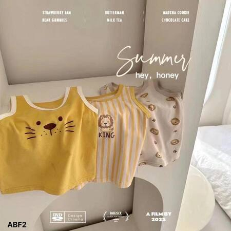 Áo ba lỗ sát nách bé trai bé gái BAE KIDS set 3 áo 8kg đến 25kg