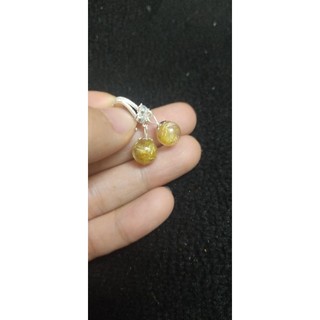 Bông tai bạc t.a tóc vàng