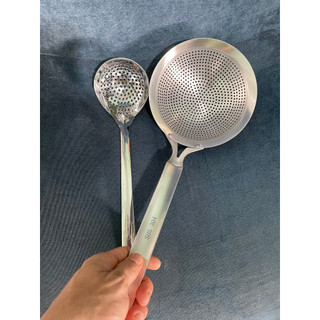 [Hàng hot] Vá lổ lớn vớt hạt trụng bún hủ tiếu inox 304 cao cấp sang trọng mui an toàn vệ sinh thực phẩm