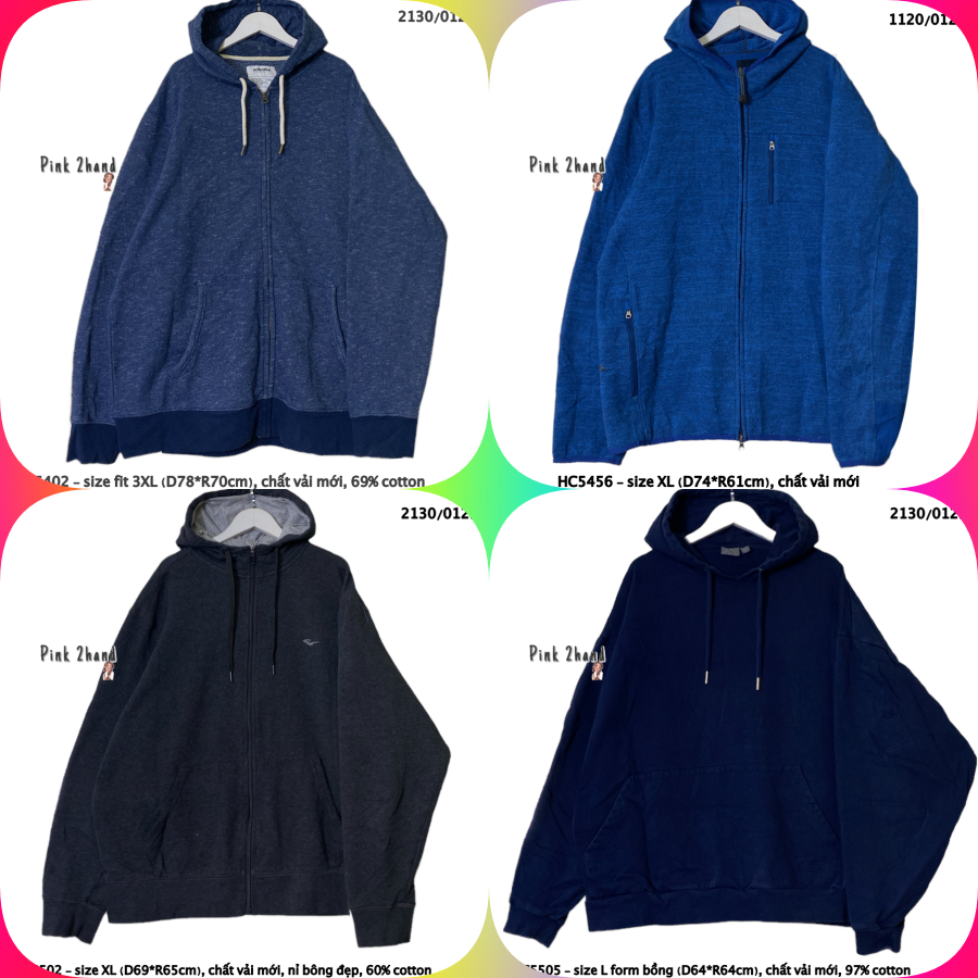 Áo Hoodie 2hand nhập Mỹ Oversize nữ, nam, chất dày, size lớn, form bồng - 080922-1