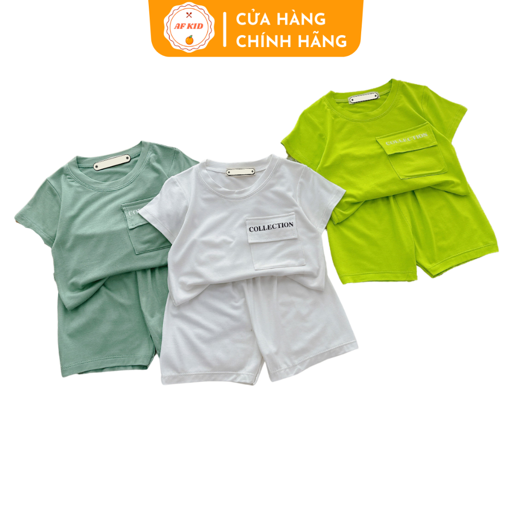 [Mã BMLT35] Bộ quần áo cộc tay túi AF KID Collection cho bé trai bé gái chất thun lạnh cao cấp siêu mềm siêu mát