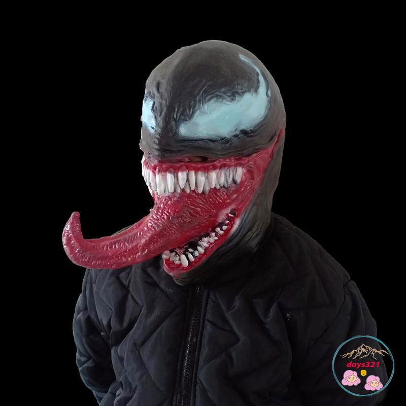MẶT NẠ VENOM spiderman người nhện trùm đầu hóa trang lè lưỡi kjnh dị Marvel phù hợp cho Halloween hacker