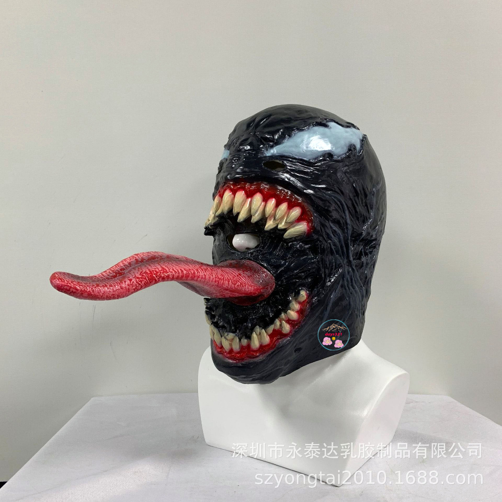 MẶT NẠ VENOM spiderman người nhện trùm đầu hóa trang lè lưỡi kjnh dị Marvel phù hợp cho Halloween hacker