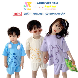 Bộ quần áo cộc tay trẻ em thun lạnh 6 - 27kg Niceday cho bé trai bé gái mềm mát