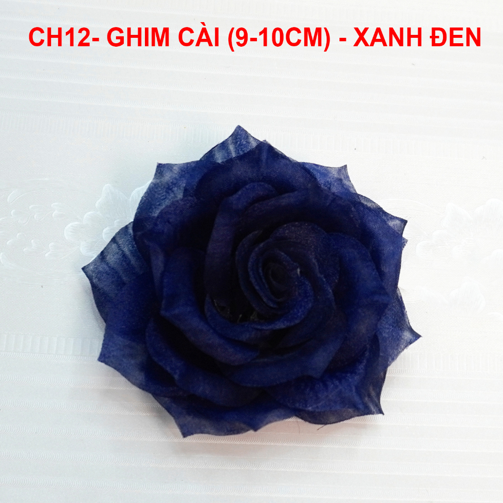 GOTI - Tag Hoa Voan Cài Áo, Kiểu Cài Áo Hoa Có Ghim, Trâm Cài, Hoa Cài Áo Váy Handmade, Cài Áo Hoa Voan Màu Pastel CH12