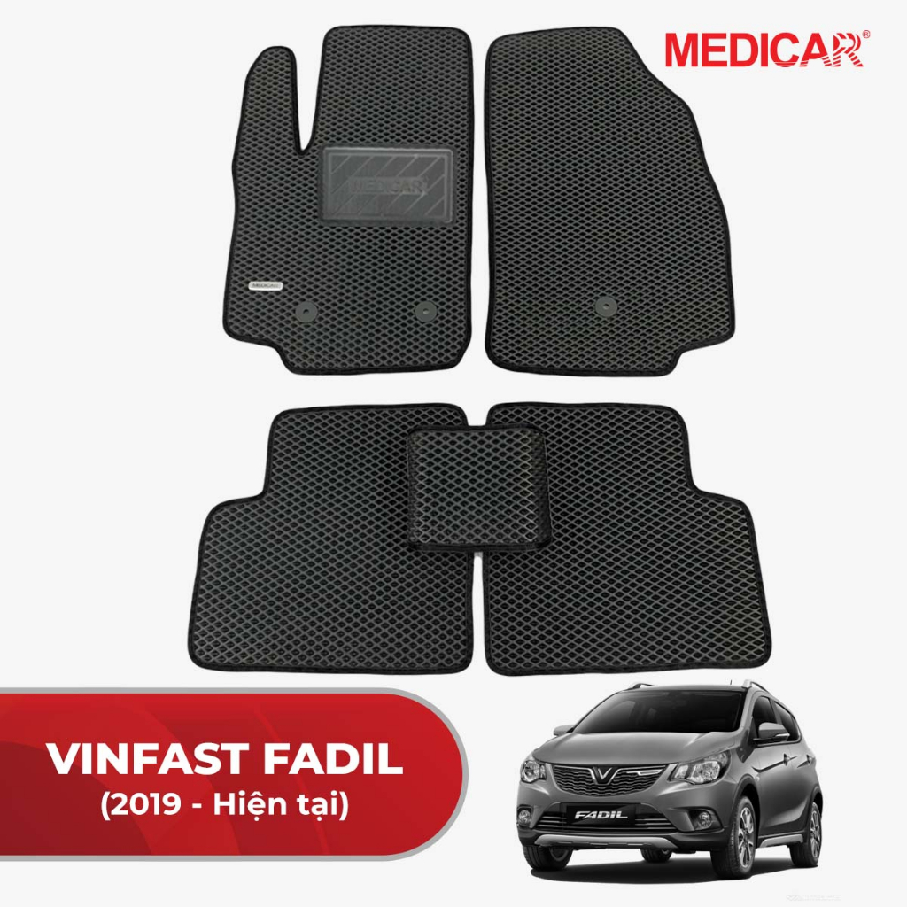 Thảm lót Cốp ô tô Medicar xe Vinfast Fadil (2019 - hiện tại) - chống nước, không mùi, ngăn bụi bẩn