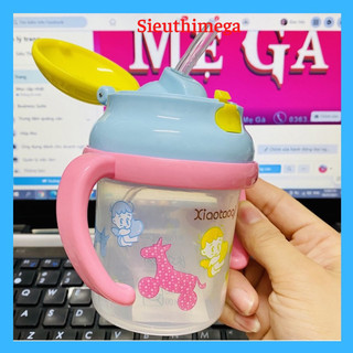 Bình uống nước dolphin có ống hút cao cấp 240ml