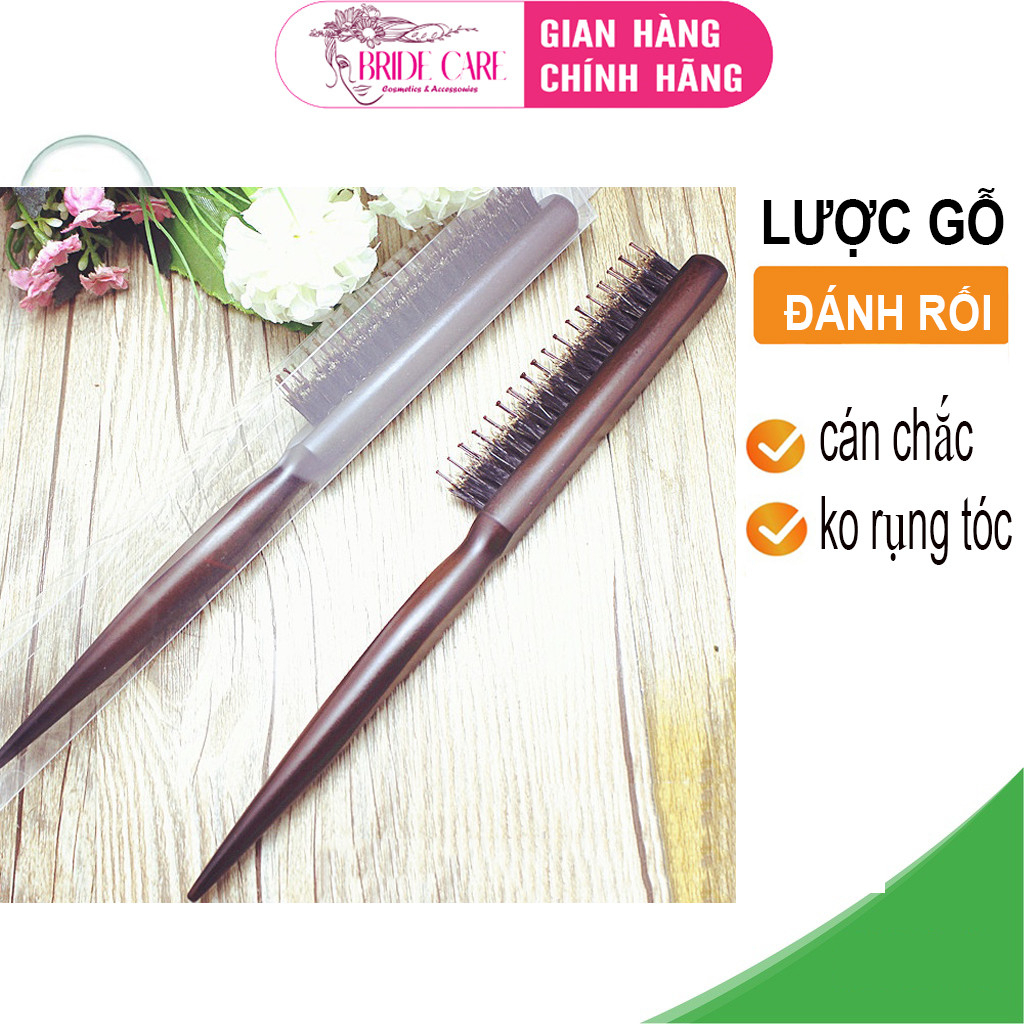 Lược Đánh Rối Cao Cấp Bằng Gỗ Tự Nhiên Chuyên Dùng Làm Tóc Bride Care