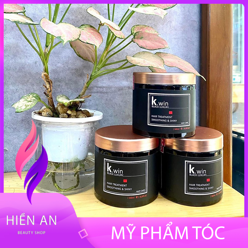 Kem ủ tóc phục hồi hư tổn hấp tóc argan siêu mềm mượt tóc khô xơ uốn nhuộm duỗi K.win luxury smoothing and shiny 500ml