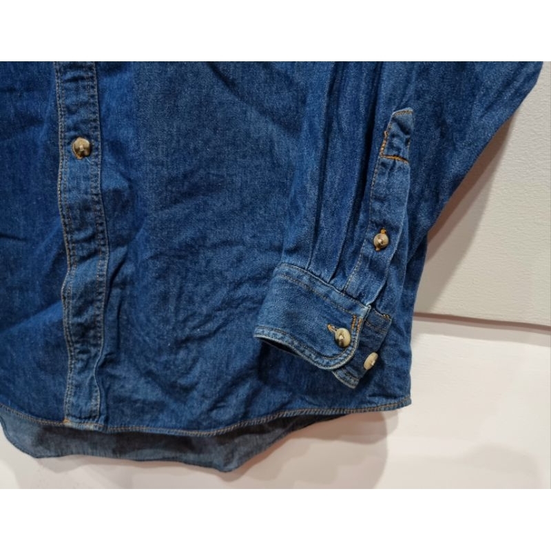 Áo sơ mi tay dài của Mỹ vải jeans