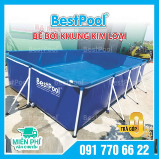 [Sỉ -BH 3 năm] Bể bơi lắp ghép Bestpool KT 2.25m x 4.05m x0.86m, Bể bơi gia đình, bể bơi cho bé, bể bơi thú cưng