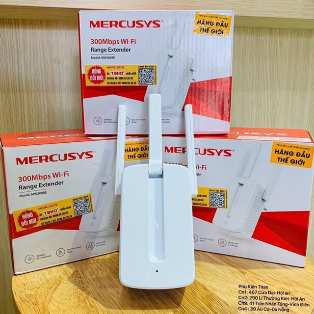 Cục kích sóng wifi Mercusys MW300re ,Bộ phát Mercusys wifi 3 râu cực mạnh ,Cục thu phát hút mở rộng sóng wifi chính hãng | BigBuy360 - bigbuy360.vn