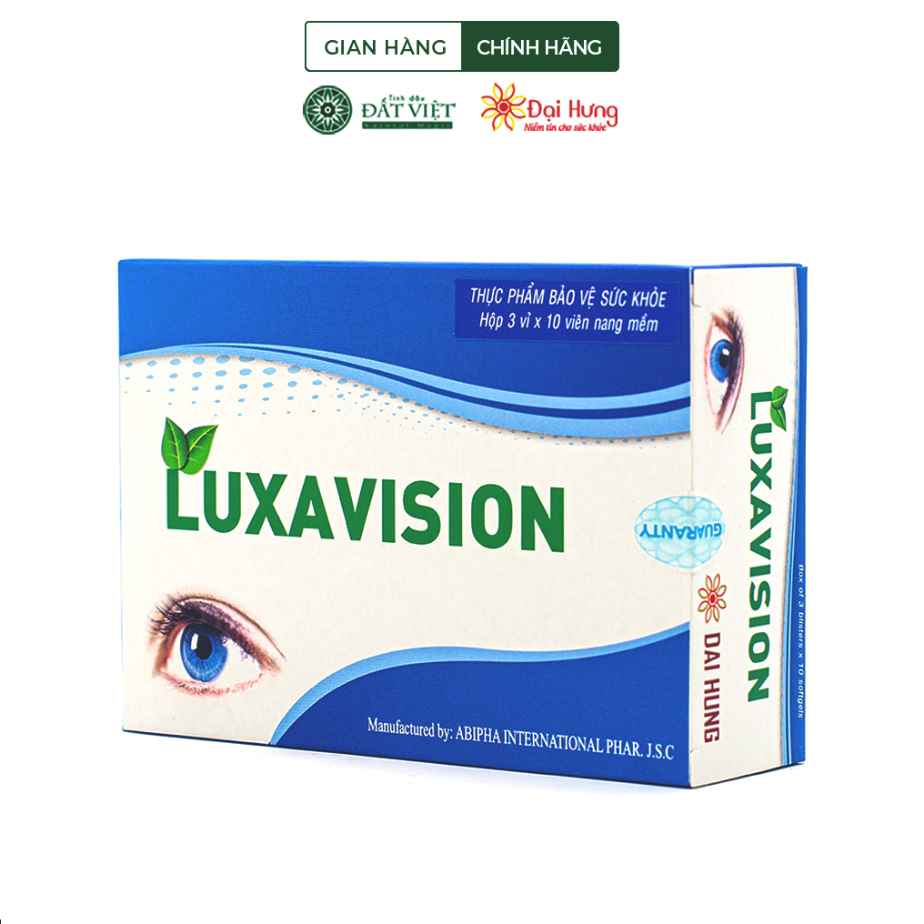 Viên uống bổ mắt Luxavison hộp 30 viên hỗ trợ tăng cường thị lực và hạn chế lão hóa mắt