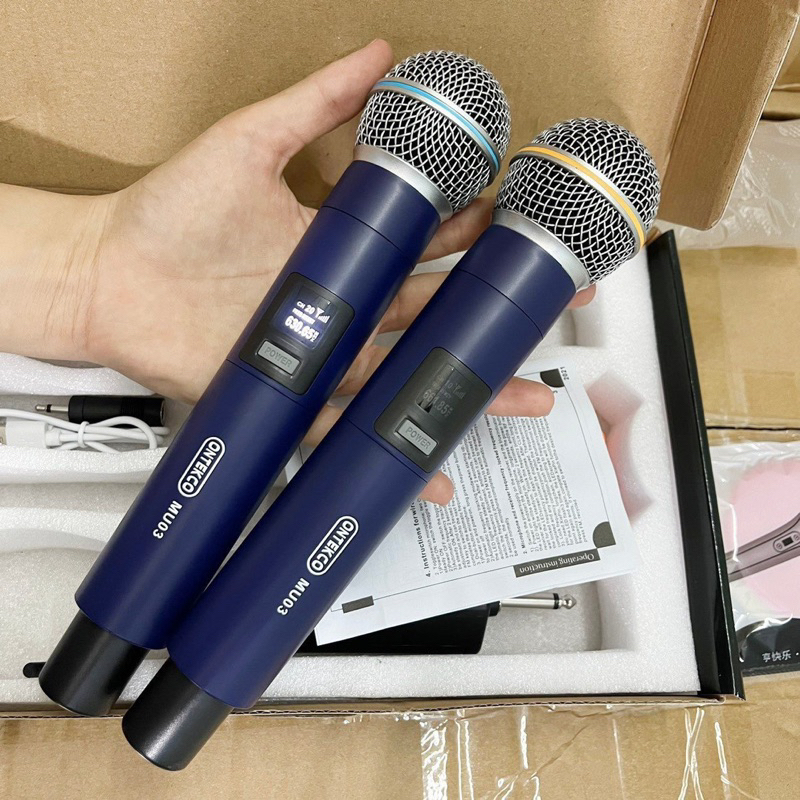 Mic không dây đa năng MU03 sử dụng cho loa kéo âm ly âm thanh bao nhạy chống hú rít tốt